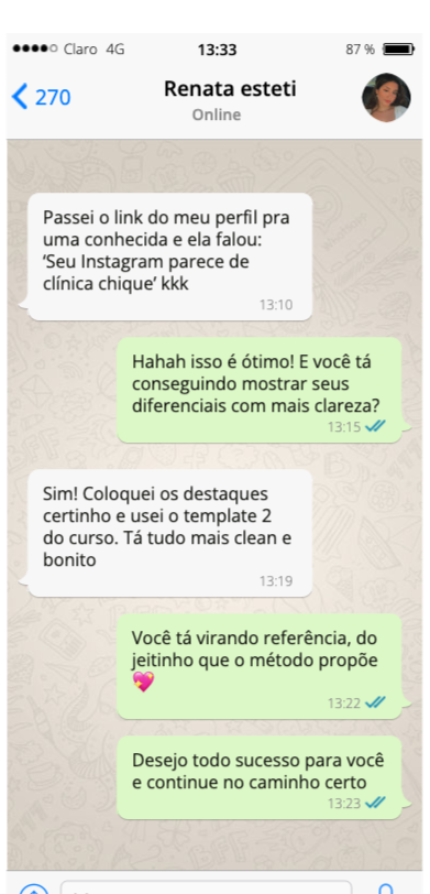 depoimento esteticista